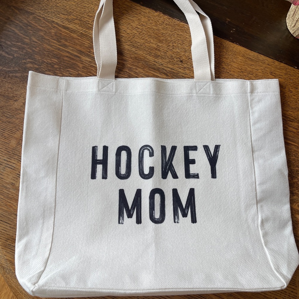 Hockey Mom Canvas Tote Bag